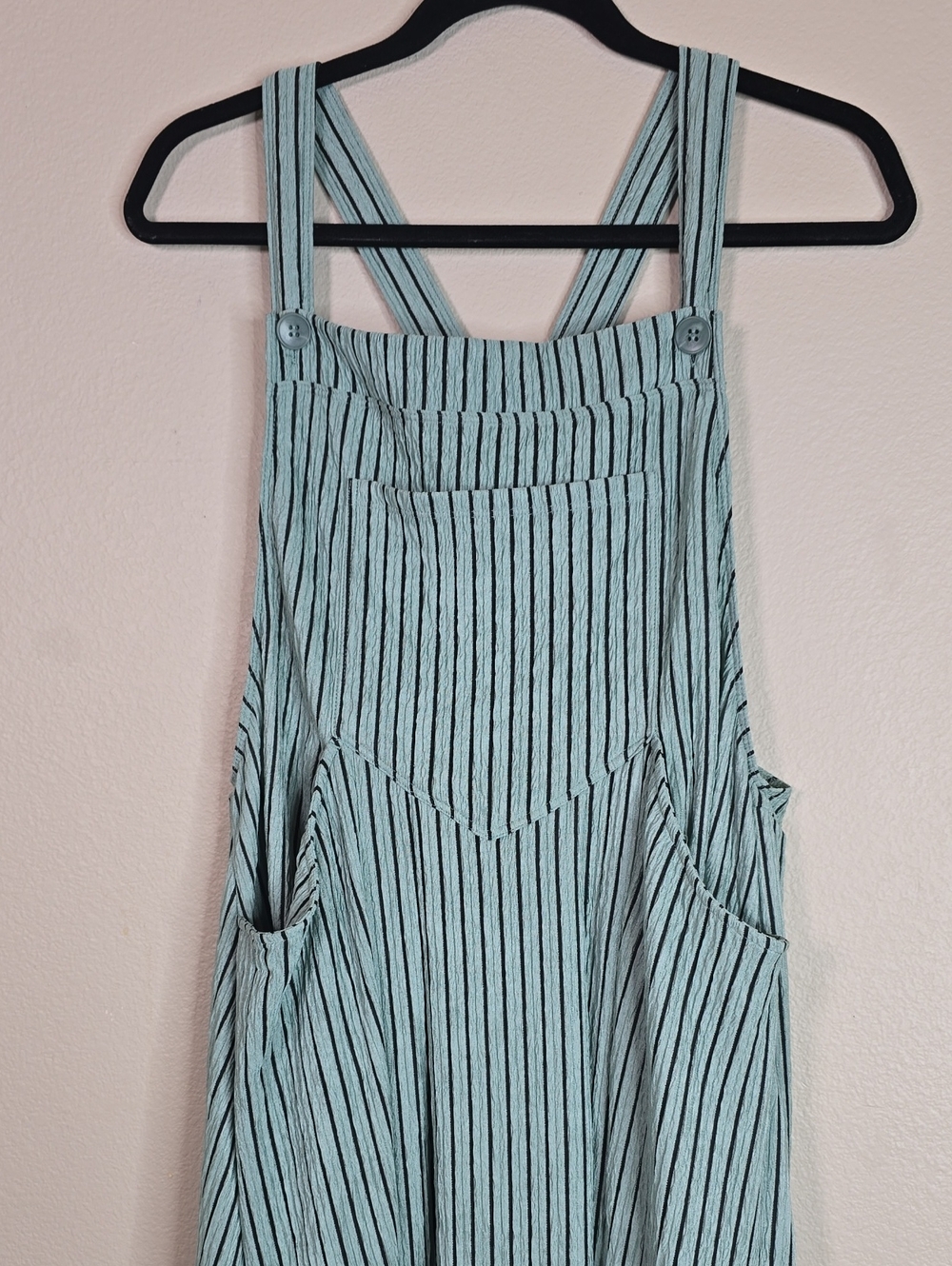 HALARA Stripe Flowy  Midi Sage Green Sleeveless Knit With Pockets Dress Size L. - Picture 4 of 10